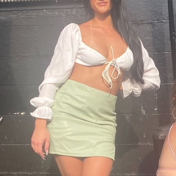 FashionNova Sage Skirt - Picture 8 of 8